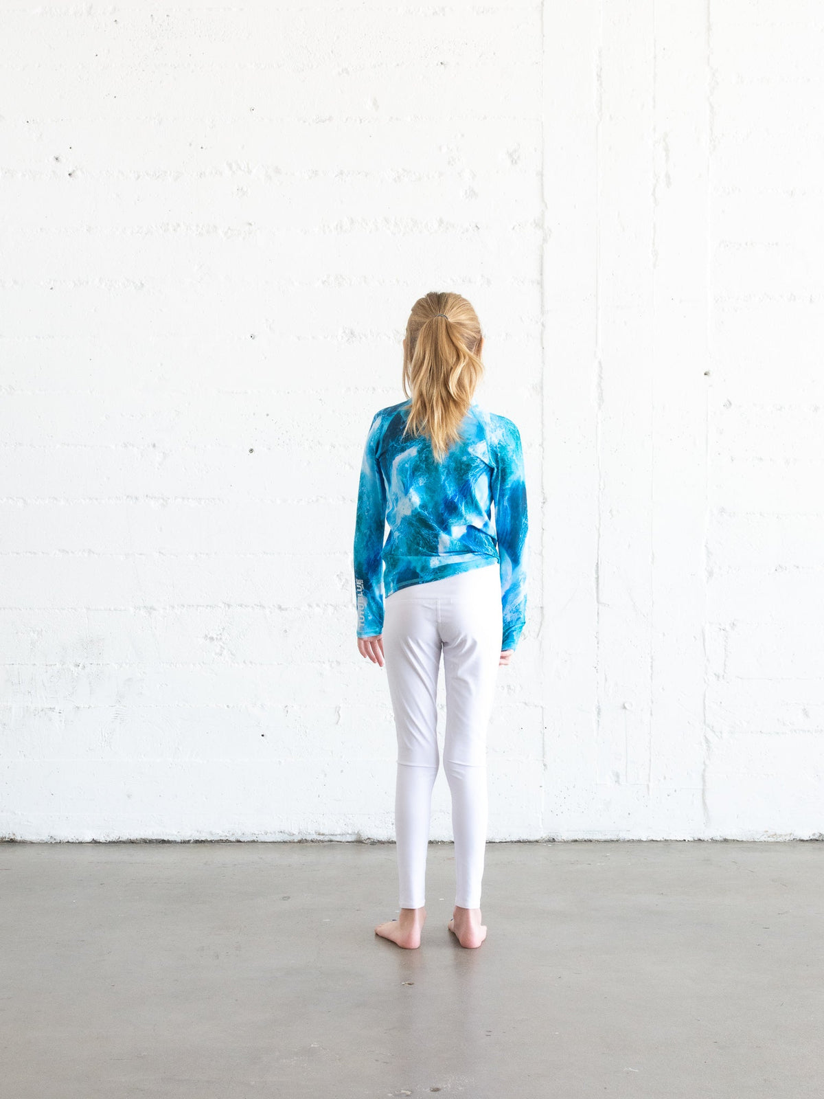 Girl's Pullover Rash Guard - Waves