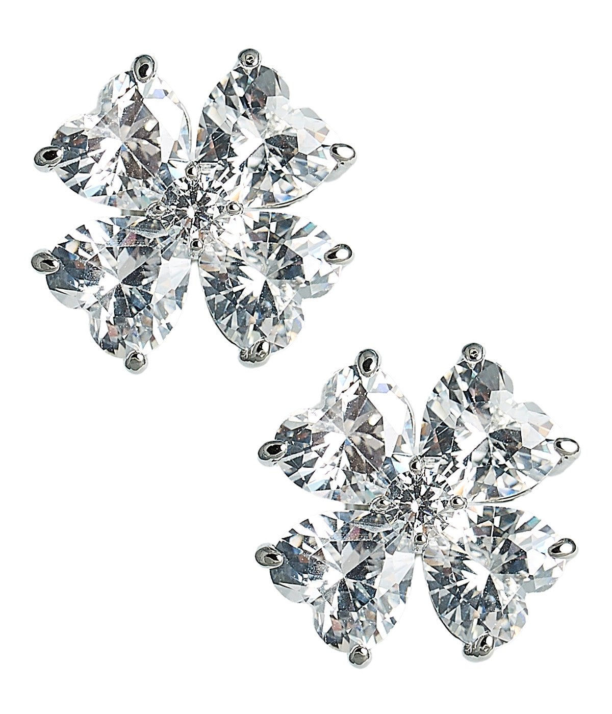 Catherine - Clover Stone Stud Earring - 18k Gold Plated-Darby Clark Collection