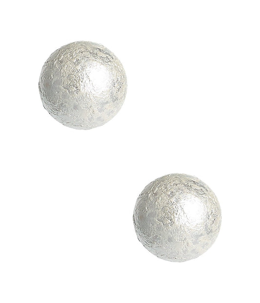 Evie - Cotton Pearl Stud Earring - 18k Gold Plated