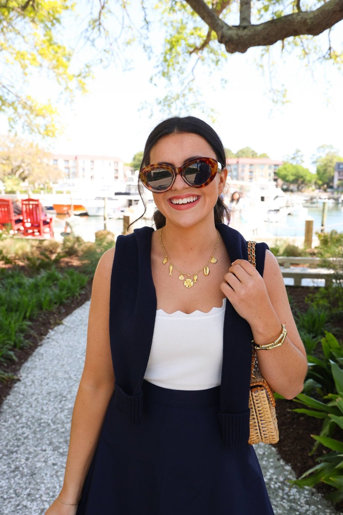 Harbour Charm Necklace - 18k Gold Plated - Belle of the Ball Collection