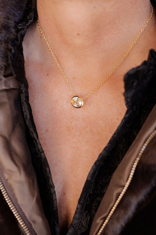 Large Oval Bezel Necklace