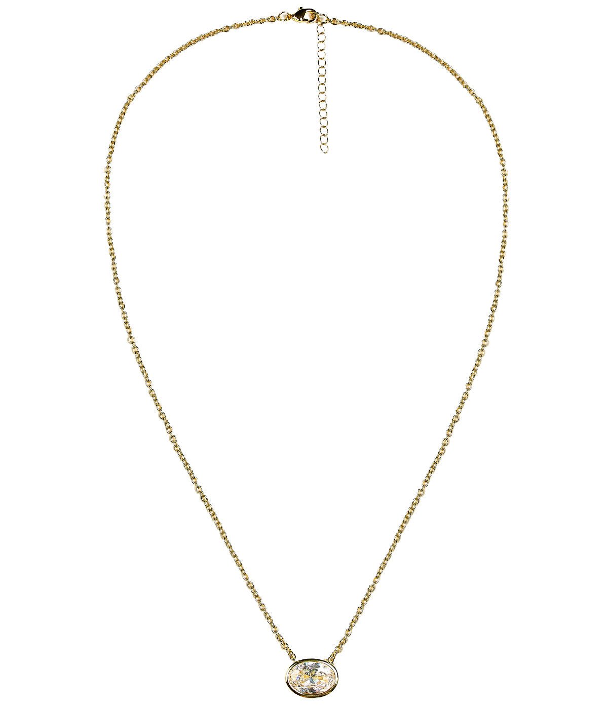 Large Oval Bezel Necklace