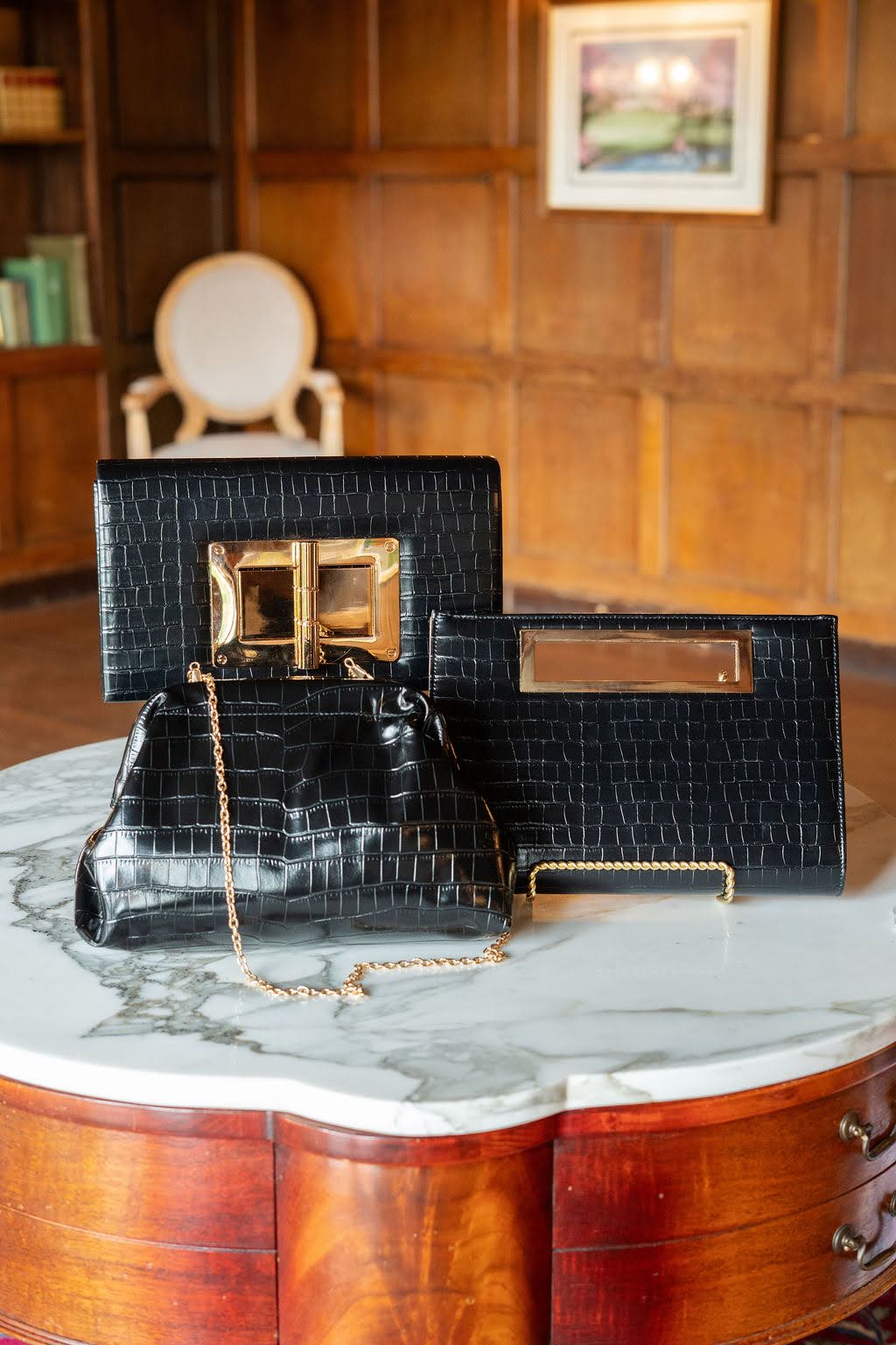 Lillian Croc Clutch