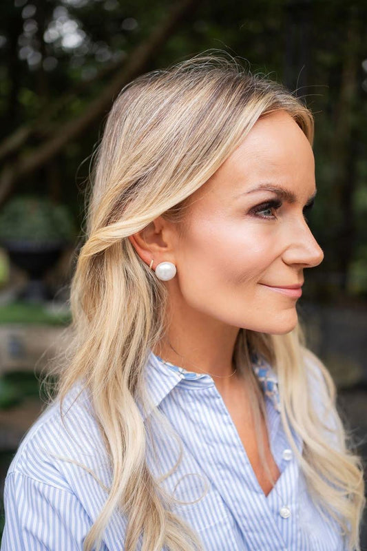 18mm Barrett Pearl Studs - Meeghan Mullin x Lisi Lerch Collection