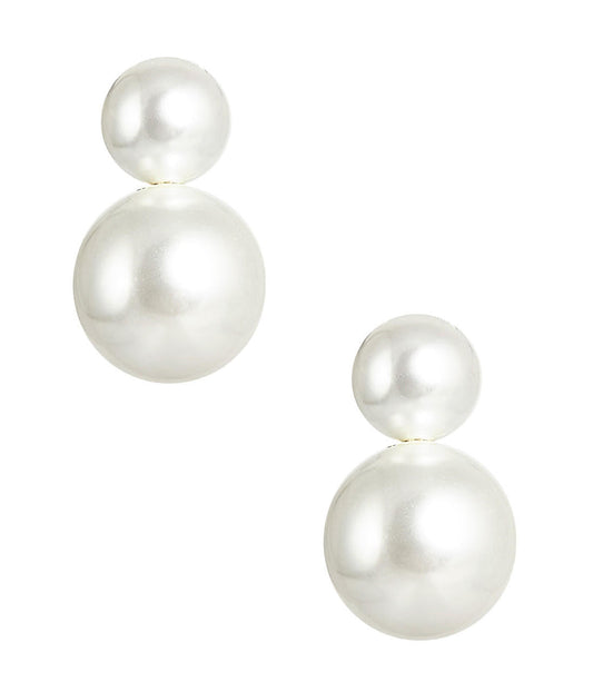 Audrey - Double Pearl earrings - Belle of  the Ball
