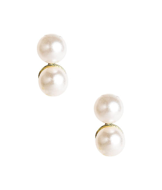 Belle - Double Pearl earrings