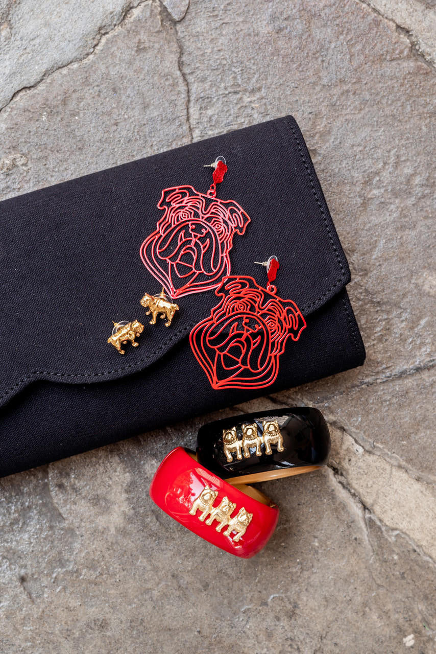 Bulldog Stud - Gold Earring