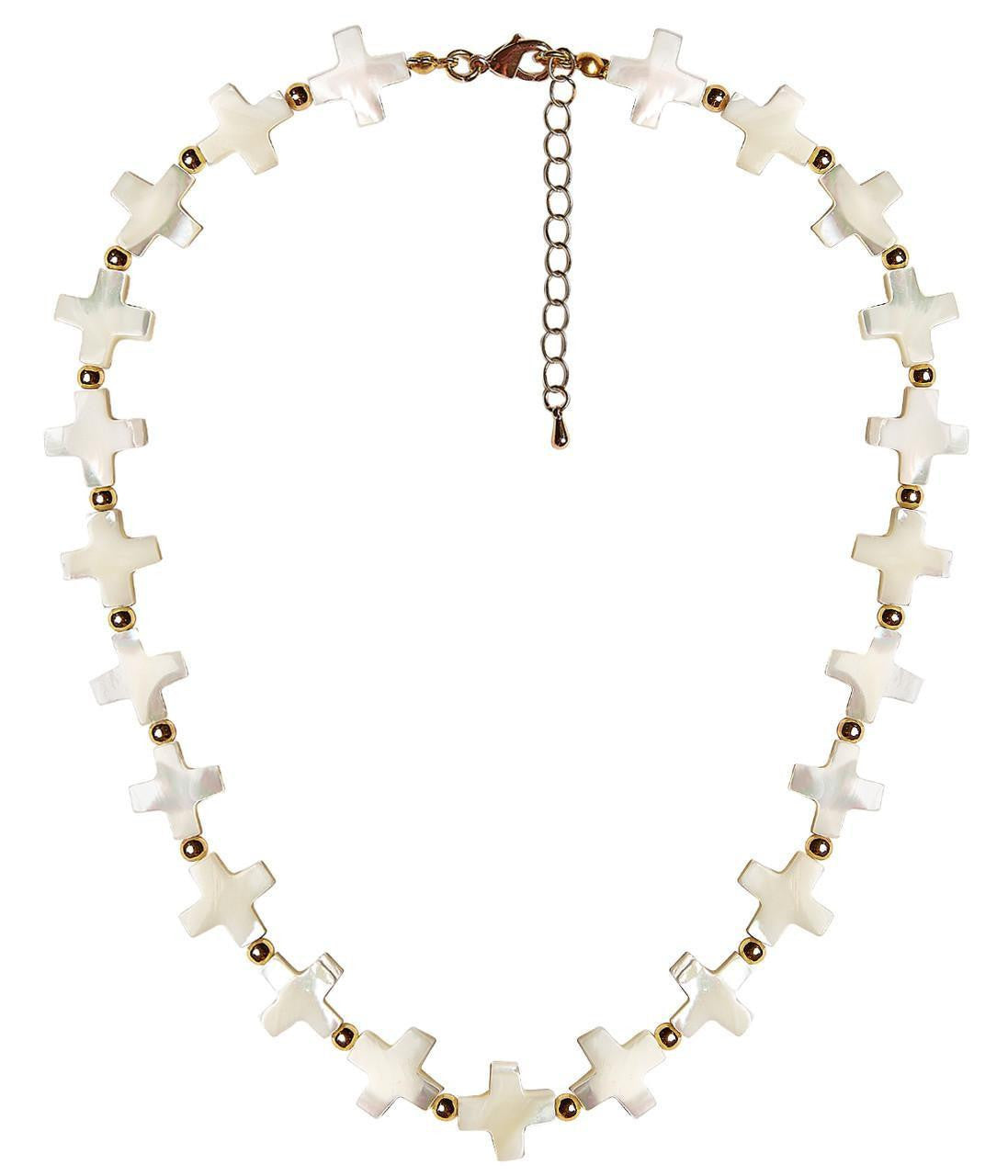Diana Necklace - All Cross Pearl