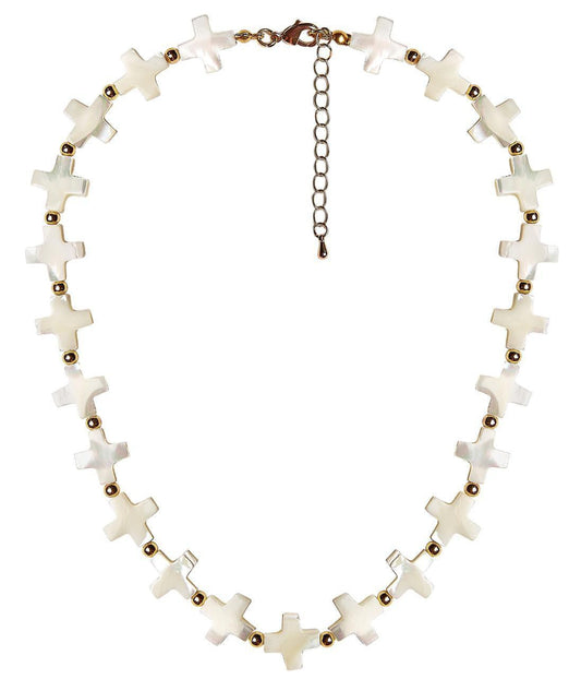 Diana Necklace - All Cross Pearl