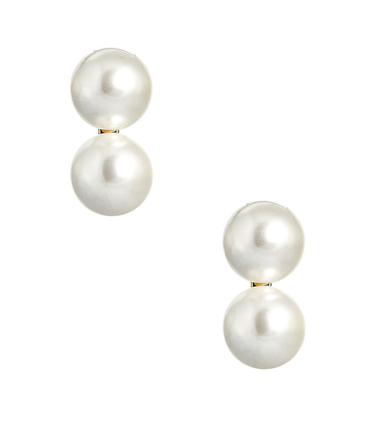 Large Belle - Double Pearl earrings - Belle of  the Ball