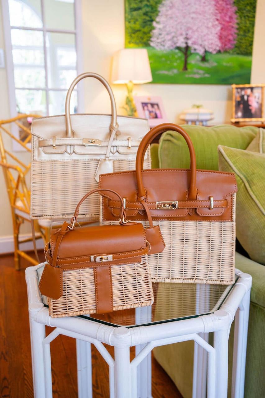 Margo Camel -  Wicker Handbag