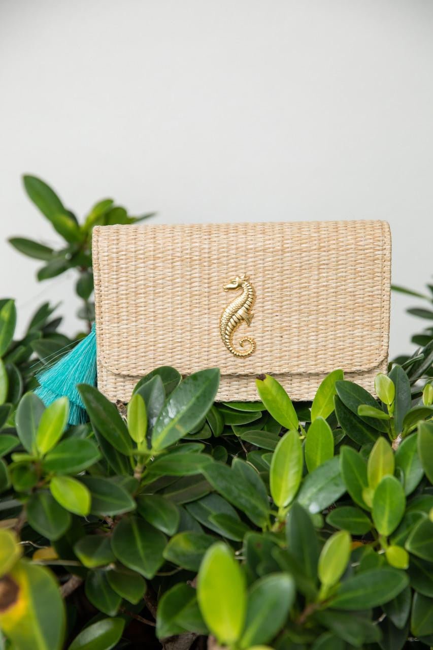 Ruby Straw Clutch