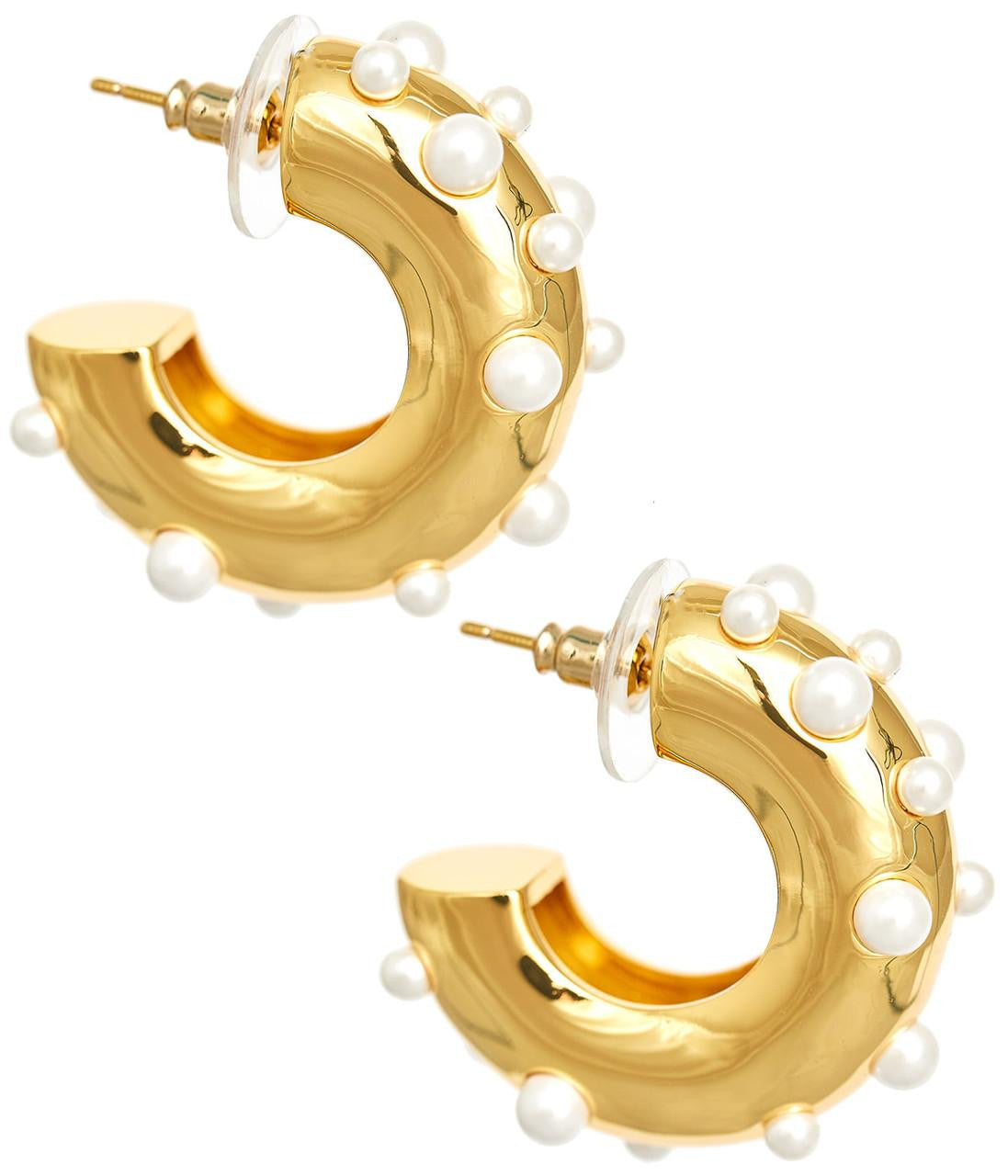 The Fitzgerald - Pearl & Gold Hoop - Meeghan Mullin x Lisi Lerch