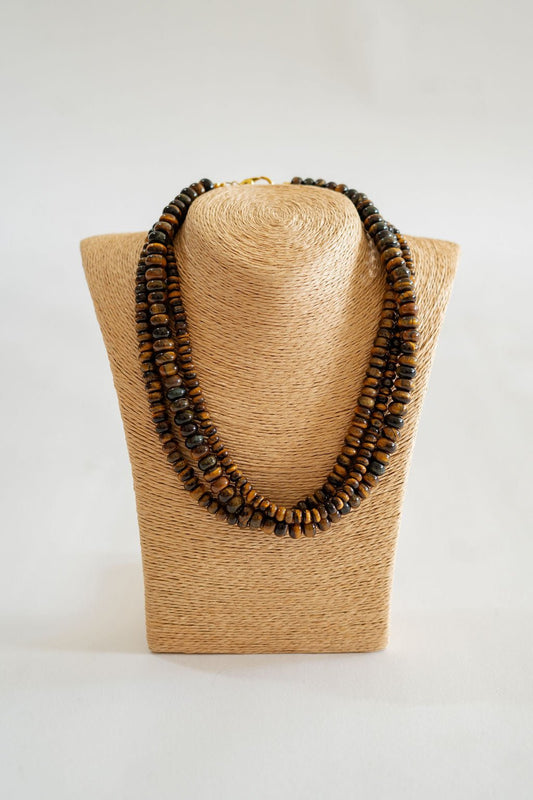 Tiger Eye Beaded Necklace