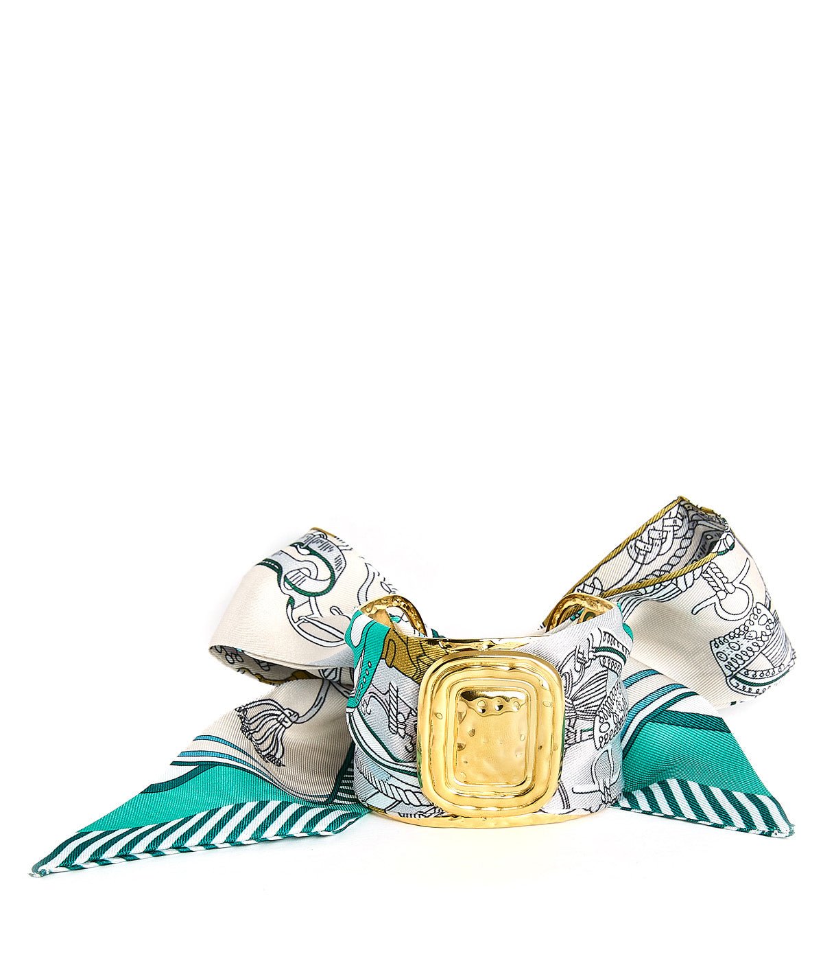 Wide Gold Scarf Cuff - Evie